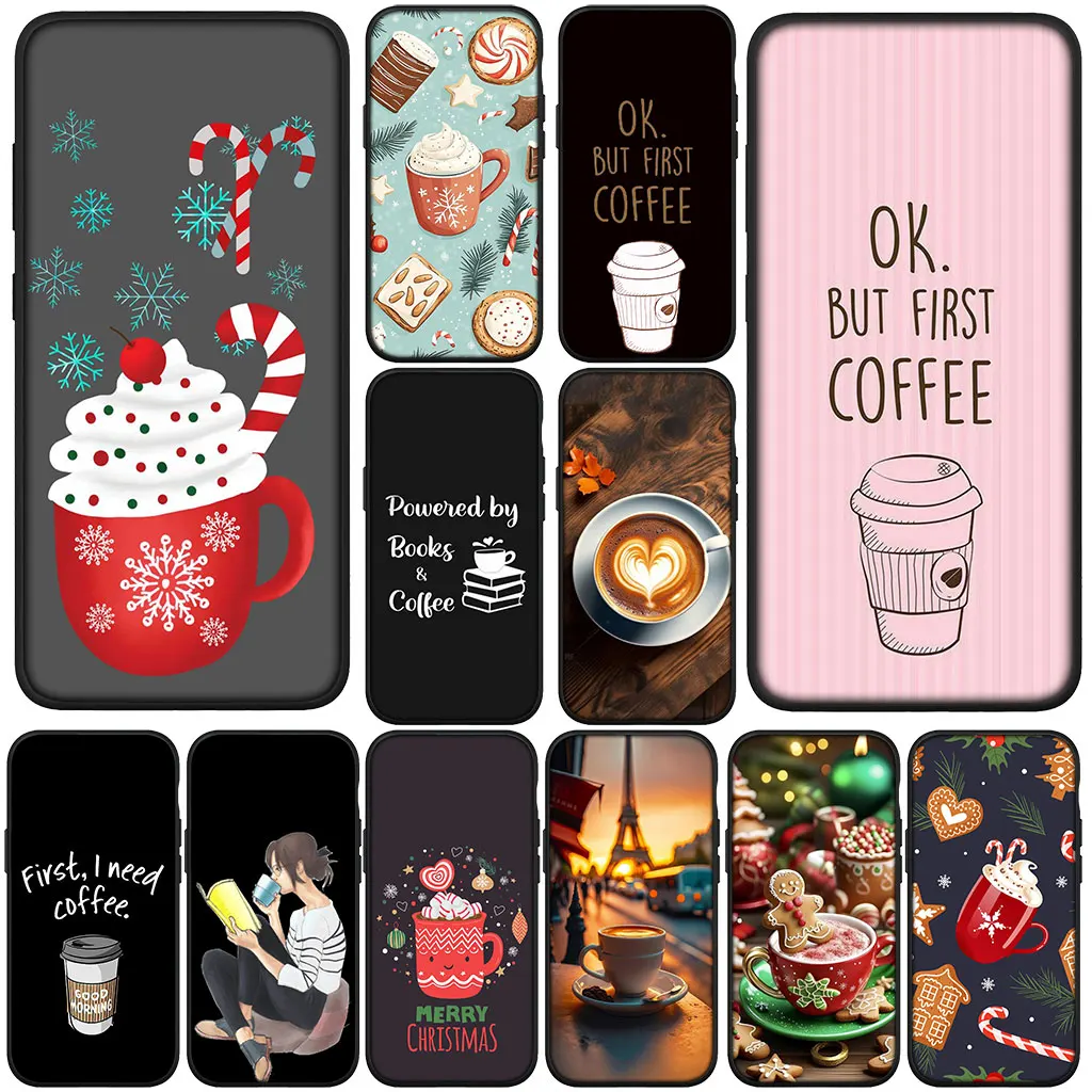 Чехол для телефона Xiaomi Redmi Note 12 10 11 9 8 Pro 10C 12C 8T 9A Note11 Note12 5G 4G Чехол ОК, но первая кофейная книга Рождество Чехол для телефона Xiaomi Redmi Note 12 10 11 9 8 Pro 10C 12C 8T 9A Note11 Note12 5G 4G Чехол ОК, но первая кофейная книга Рождество
