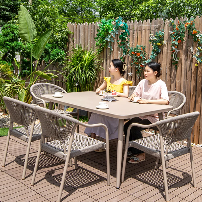 Top Selling Wholesale 4Pcs a lot Nordic Simple Modern Rattan Chair for Dining and Living Room Furniture Outdoor Garden Chairs