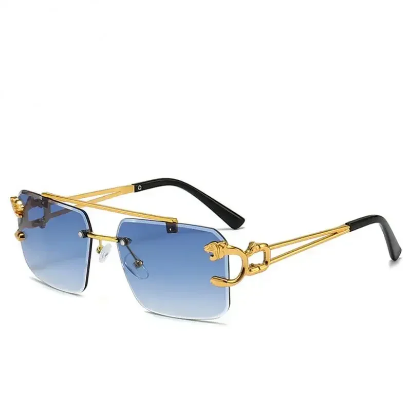 Occhiali da sole Vintage senza montatura per uomo occhiali da sole Steampunk Retro donna occhiali moda Punk sfumature retrò Gafas De Sol Sonnenbrill