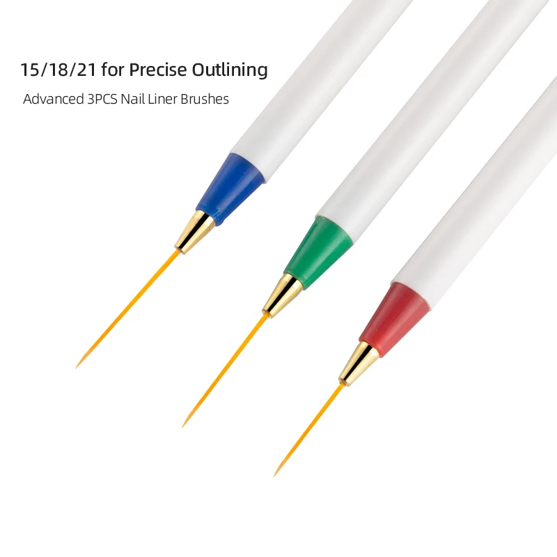 23 قطعة مجموعة فرش تزيين الأظافر بطانة التنقيط أدوات التفاصيل الدقيقة لتصميم مانيكير وفن الأظافر بنفسك للنصائح الفرنسية طلاء الأظافر #4