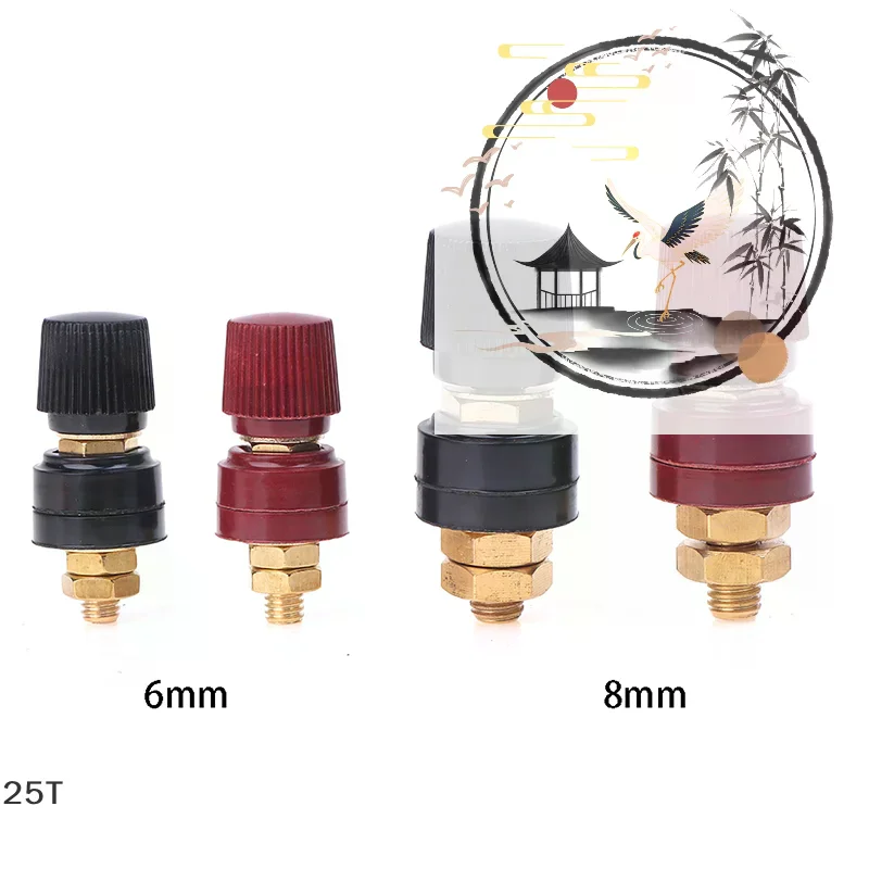 6mm 8mm Replacement Brass Stud Premium Remote Battery Power Junction Post Connectors Terminals Kit Auto Accessories