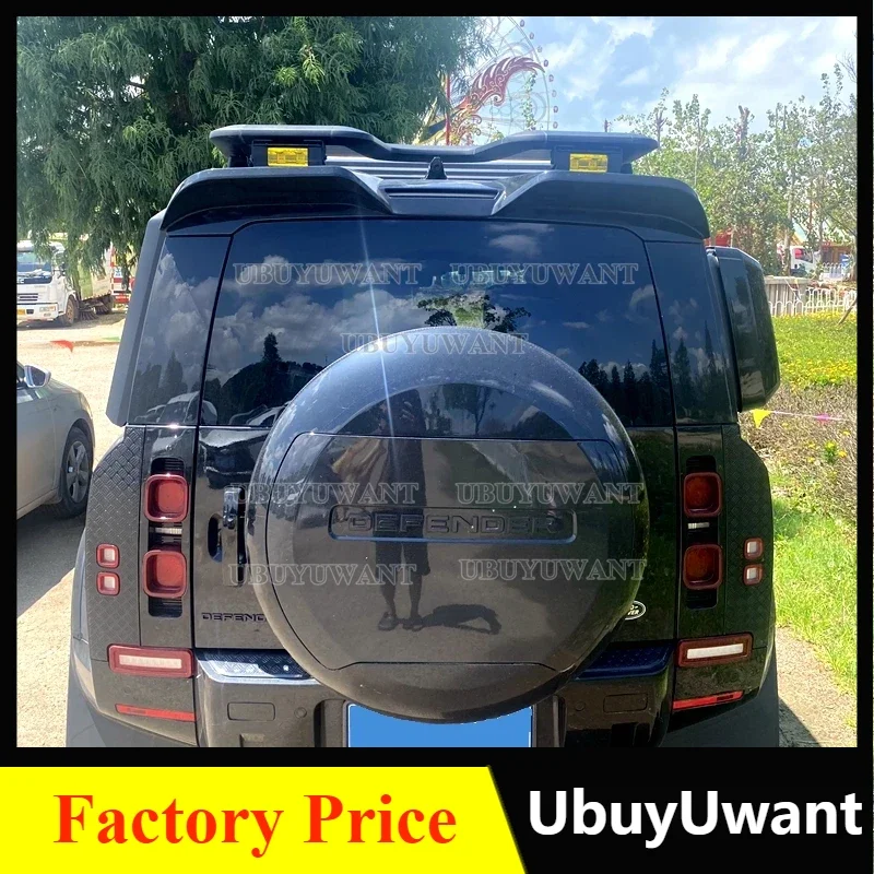 

New Design For Land Rover Defender 90/110 High Quality ABS Car Roof Wing Spoiler Glossy Black Or Carbon Fibe Look 2019-2024