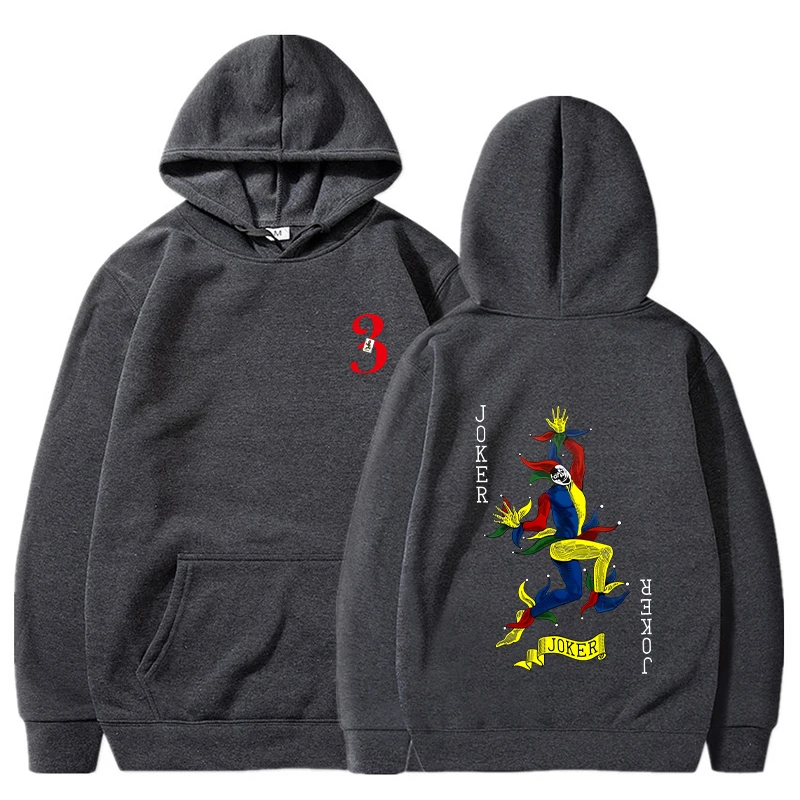 أليس في بوردرلاند 3 هوديس الرجال موضة مهرج مطبوعة بلوزات المرأة عادية Harajuku الشارع الشهير هودي البلوفرات سوداديراس