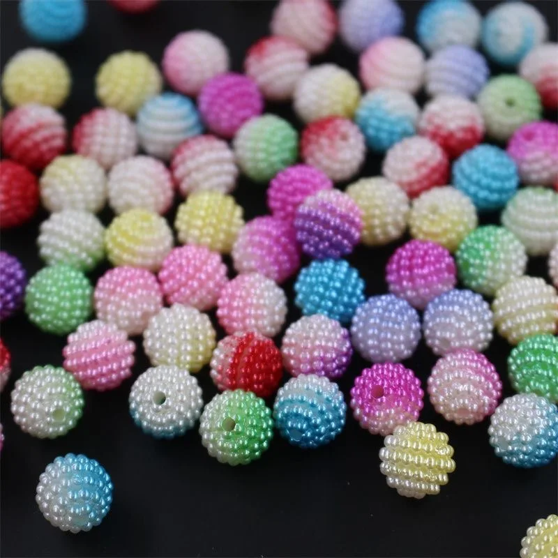 30pcs/lot 10mm Bicolor Colors Beads Bayberry Beads Round Loose Spacer Beads Fit Europe Beads For Jewelry Making