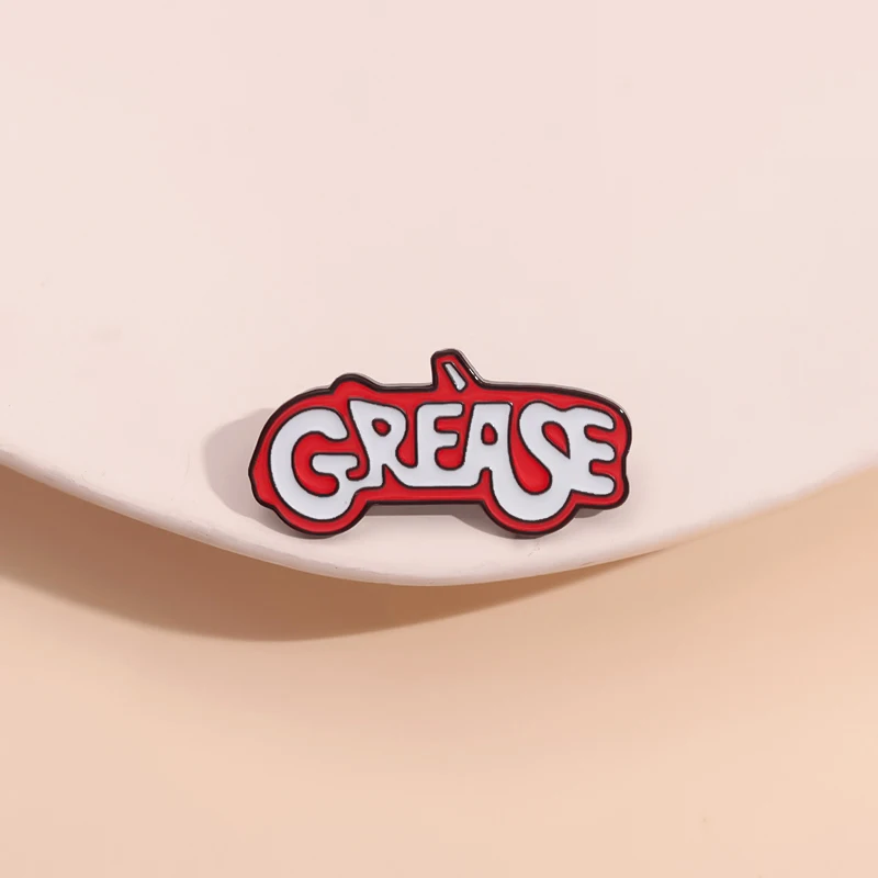 Grease Drama Music Dance Art Enamel Pin Creative Musical Theater Metal Brooch Lapel Backpack Badge Jewelry Gift For Friends ﻿