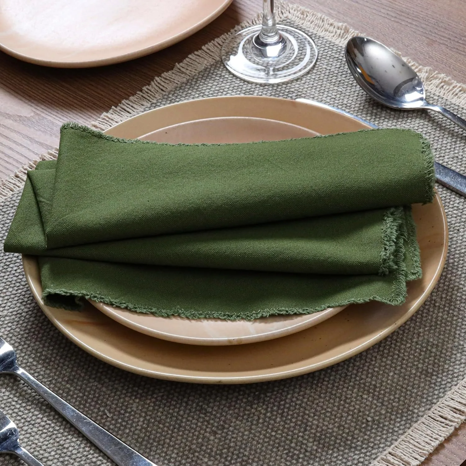 20pcs Cloth Napkins 45x45cm large-size Cotton Linen Napkins Wedding Placemat Serviette Kitchen Tea Towel Christmas Home Decor