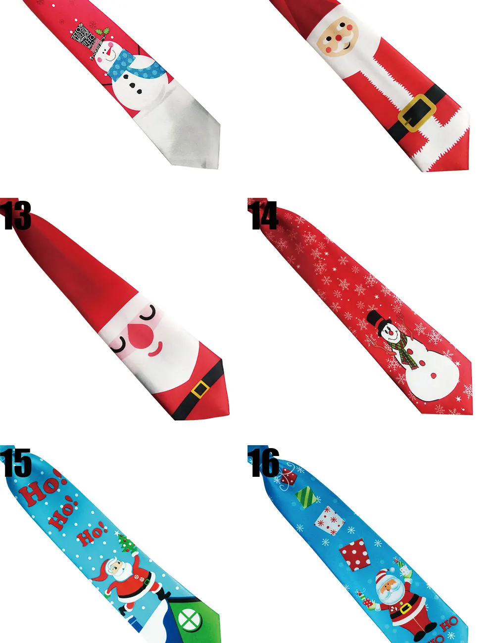 EASTEPIC Men's Neckties Light Thin Christmas Ties for Men Children's Toys Holiday Party Santa Claus Xmas Tree Snowflake Snowman