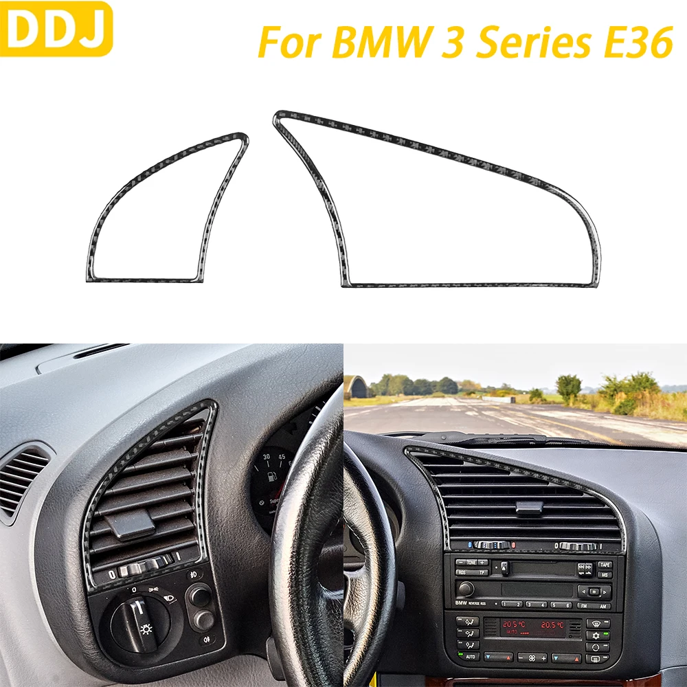 

For BMW 3 Series E36 1991-1999 Accessories Carbon Fiber Dashboar Air Vent Outlet Panel Cover Decorative Car Interior Sticker