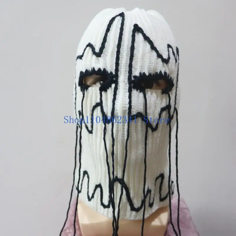 Mũ đội đầu mặt nạ dệt kim Balaclava 5asd cho sự kiện Halloween Mũ che mặt chống gió