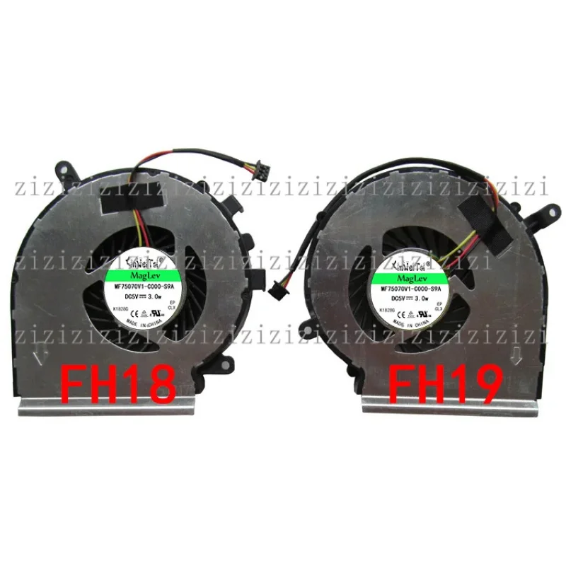 .. Nuevo ventilador de CPU GPU para MSI GE72 GE62 PE60 PE70 GL62 GL72 ventilador de refrigeración de cpu para portátil FCN FH18 FH19 DFS 470805 WL0T DFS 470805 C