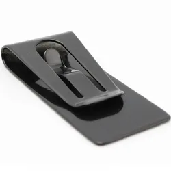Black Money Clip Mens Stainless Steel Silver Cash Holder Male Mini Purse Metal Bill Clamp Slim Pocket ID Credit Card Folder