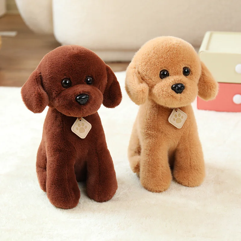 

25cm Soft Lifelike Teddy Dog Plush Toys Stuffed Cartoon Animal SimulationDog Doll Lovely Kids Baby Boy Christmas Birthday Gift