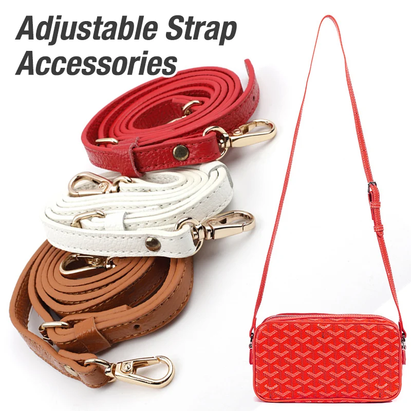 120cm Adjusted Real Leather Replacement Crossbody Shoulder Bag Strap Handbag Belt Gold Hardware For Women DIY Bag Accessories