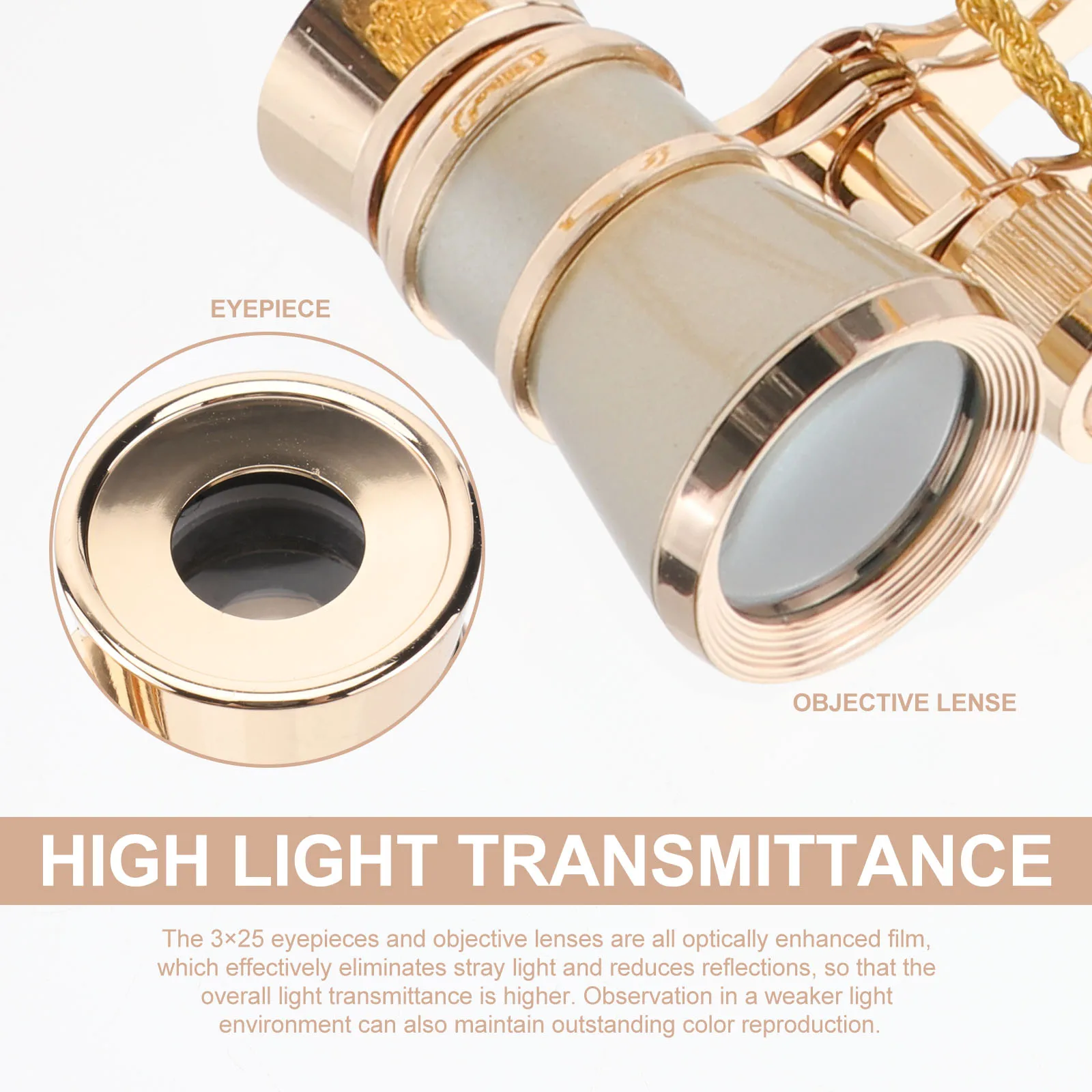 

Night Vision Telescope 3x25 High Power Portable for Travel Hiking Camping Events Bird Watching Aluminum Alloy Small