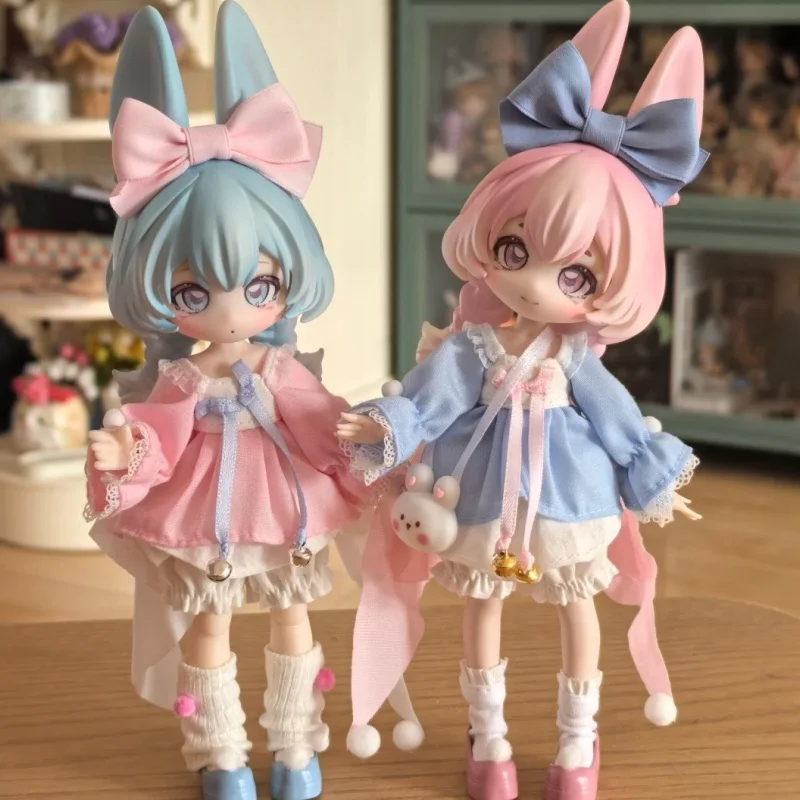

New Inedible Doll 1/12 Bjd Moon Time Bunny Series Blind Box Articular Mobility 1/12 Minutes Moving Antique Cute Doll Desktop Toy