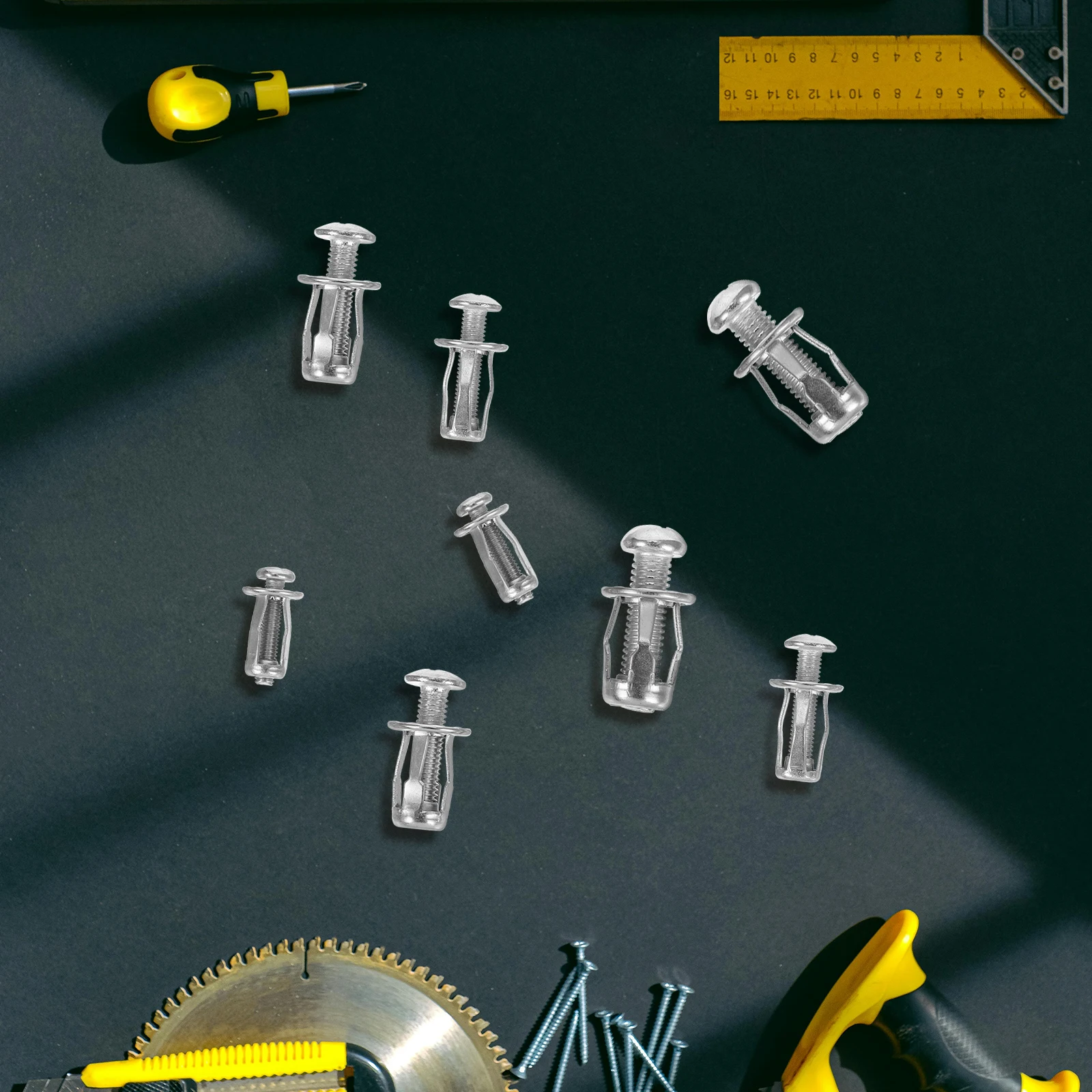 

40Pcs Metal Petal Expansion Screws Secure Hold No Predrilling Needed for Concrete Walls Plasterboard Fastening Anchors