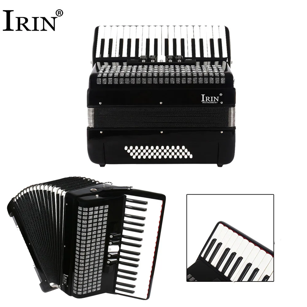 IRIN 34 Keys 48 Bass Accordion Professional Accordion with Strap Accordion Bag Keyboard Instruments Performance/Teaching