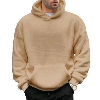 Sarı Kapüşonlular / Tişörtü Erkekler Üstleri Hoodie Hip Hop Sokak Giyimi Sonbahar Kış Uzun Kollu Hoody Erkek Kazak Eşofman