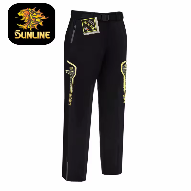 New Sunline Fishing Pants for Men Summer Thin Waterproof 3-Layer Laminated Breathable Durable Adjustable Waist Outdoor Trousers