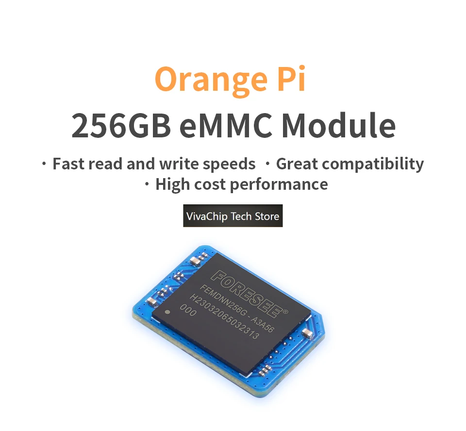VivaChip Tech256GB EMMC Module For Orange Pi 5 Pro/5 Plus/5 Max/3B