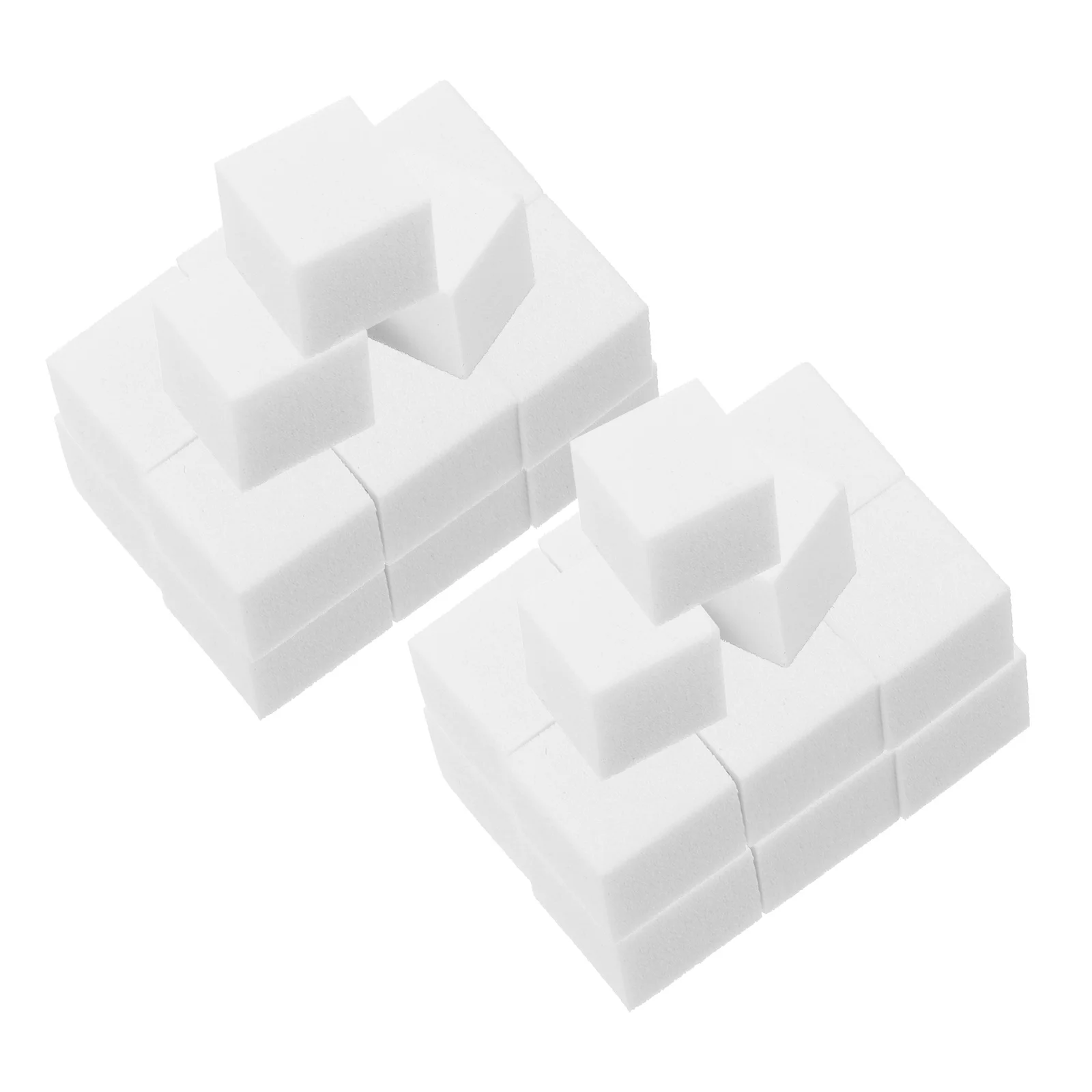 100 Stück Nagelschwamm, kleine quadratische Form, glattes Mischen, Acryl, Nagelkunst, Maniküre, Make-up-Werkzeug, französische Spitze, präzise Anwendung, weich