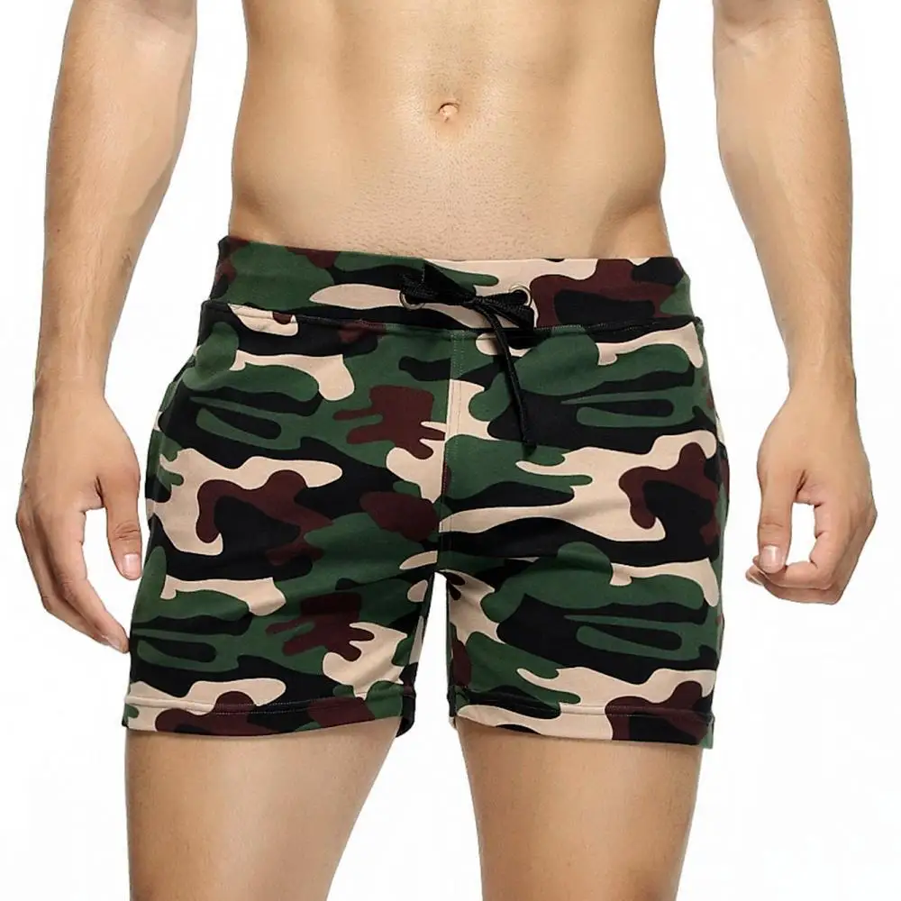 SEOBEAN Mens Casual Shorts Cotton Camo Sweatpants Short Summer Hot Fitness Jogger Shorts Men Gym Shorts