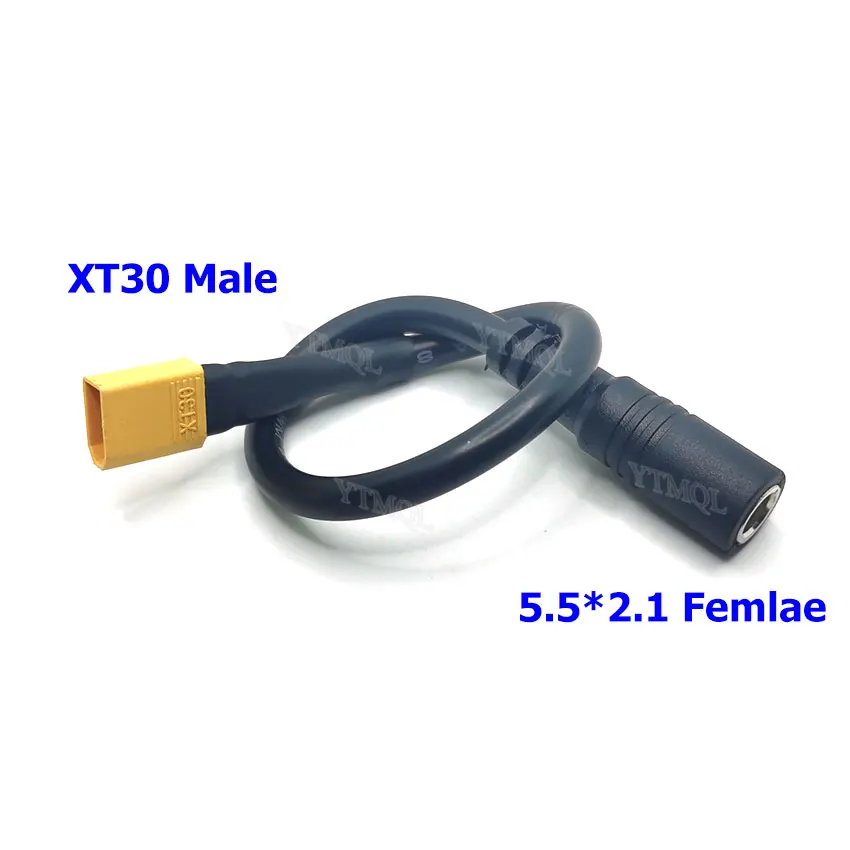 1PCS XT60 XT30 T Plug Female Male to DC 5.5*2.1mm Connector Battery Charging Adapter Cable Silicone Wire for RC Battery Charger