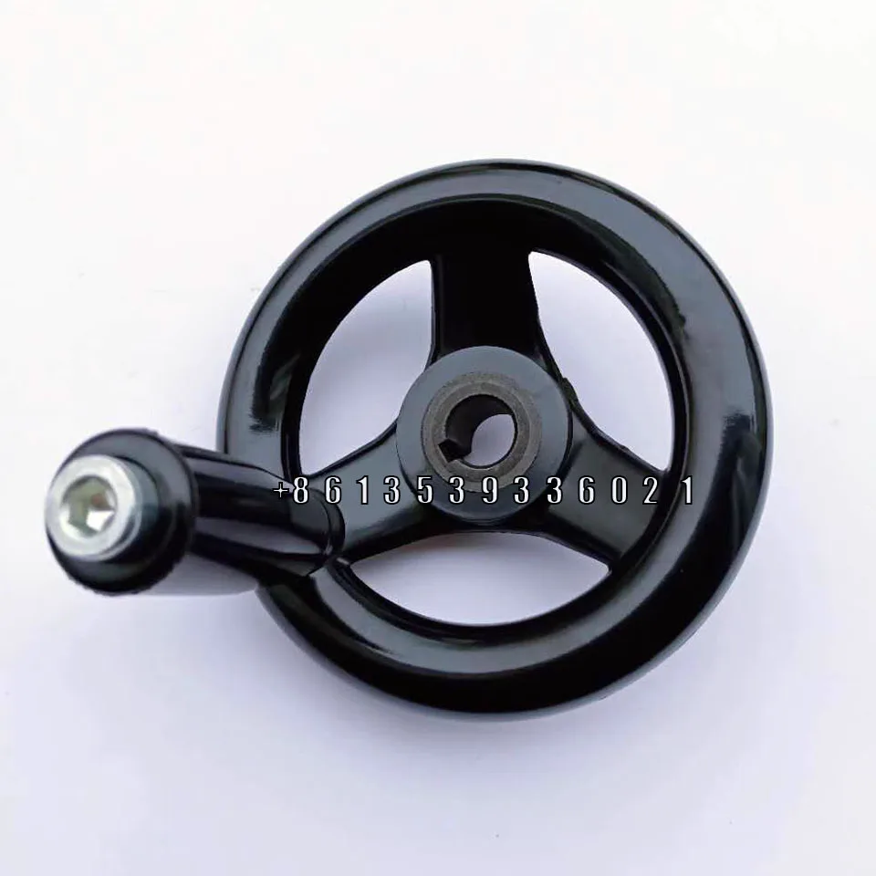 Cnc Machine Tool Plastic Wood Three Hand Wheel Round -shaped Fate Hand Wheel Milling Machine Rotating Hand -shaking Handle 100