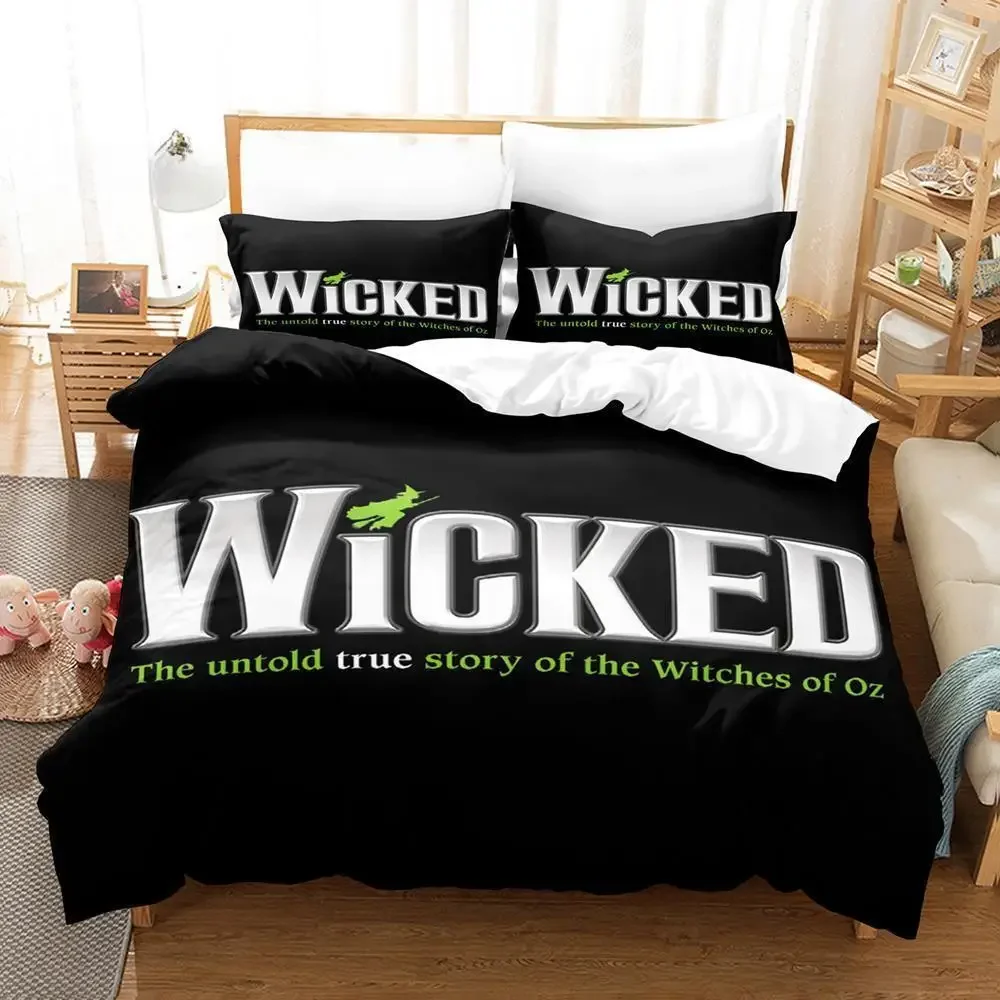 Wicked Musical Broadway Drama Bedding Set Single Twin Full Queen King Size Bed Set Aldult Kid Bedroom Duvetcover Sets 3D Print