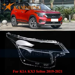 CAPQX Front Headlight Cover For KIA KX3 Seltos 2019 2020 2021 Head Light Glass Lights Shell Lampshade Headlamp Mask Lens