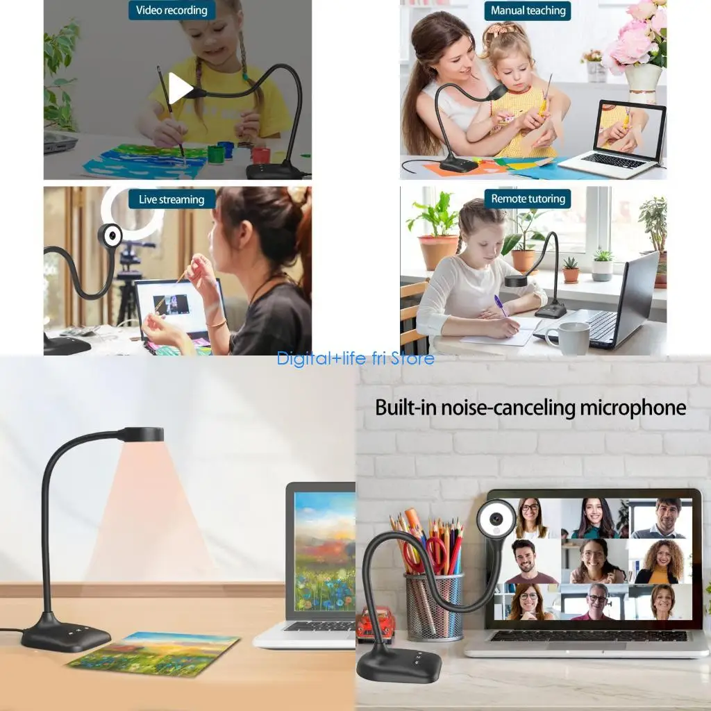 E06D Auto Focusing USB Document Camera Compactly Size Compatible for Window Systems