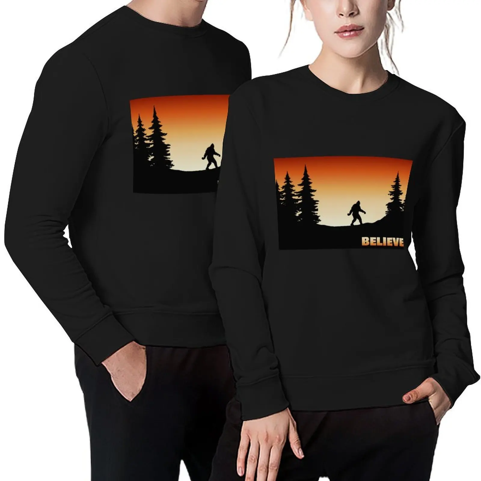 

Sasquatch Believe Pullover tracksuits korean style clothes clothes for men men wear men's sweatshirt