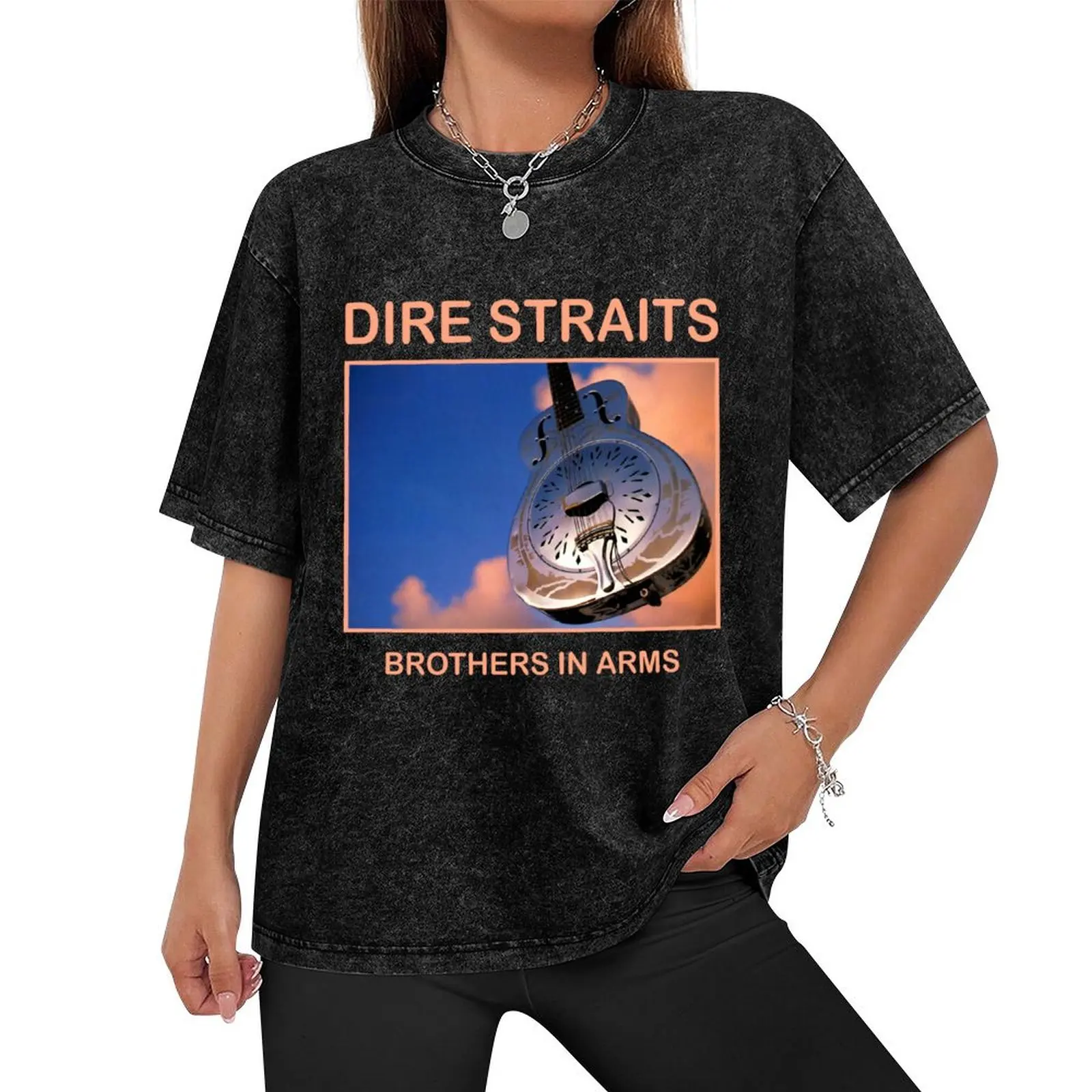 Dire Straits Brothers In Arms Guitar. T-Shirt basketball graphic tees tops Men's clothing