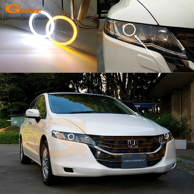 

For Honda Odyssey RB3 RB4 2008 - 2010 2011 2012 2013 Ultra Bright A/W Switchback DRL Turn Signal Led Angel Eyes Kit Halo Rings