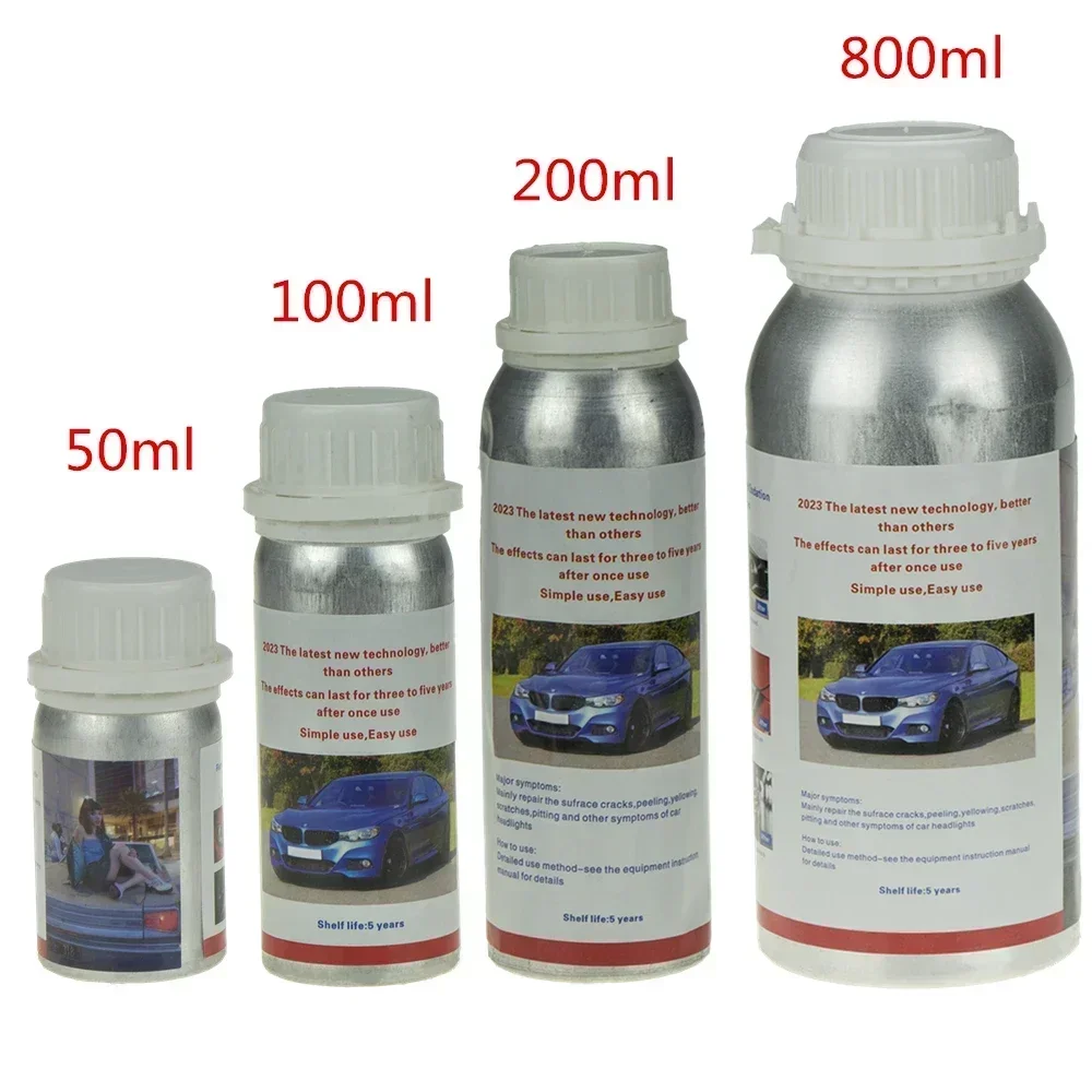 800ml Headlights Liquid Polymer Headlight Chemical Polish Repair Fluid Refurbishment Scratch Repair Polishing Headlights Kit