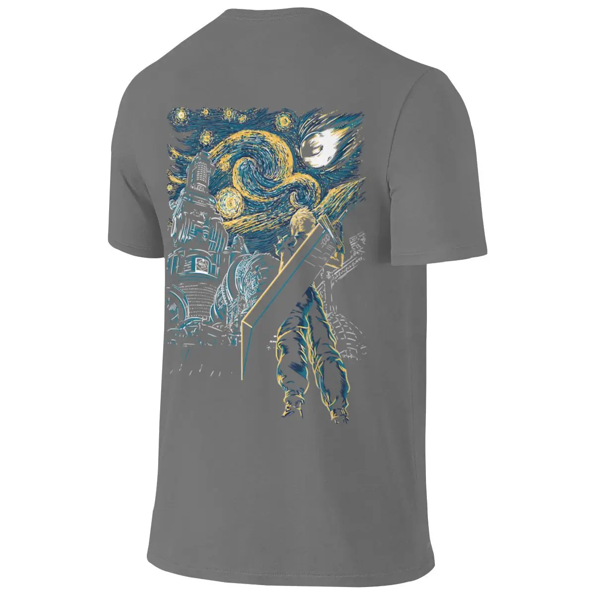 Starry Remake Breathable Reversible T-shirtAmerican Retro Rich Color Tee