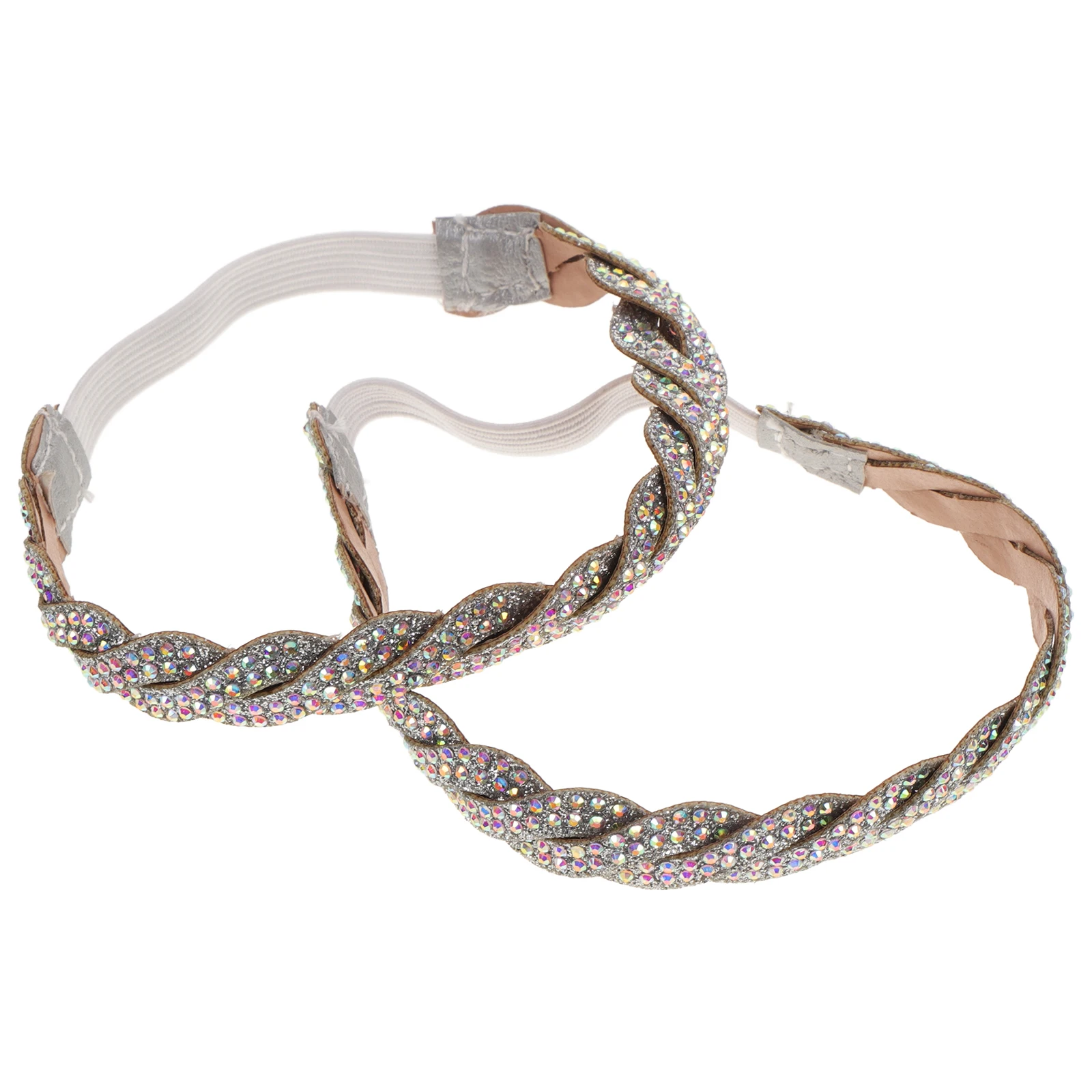 

5 Pairs Anti-drop Shoelaces Rhinestones High Heels Straps Small Extender Braided Elastic Adjustable Women Shoe Accessories Home