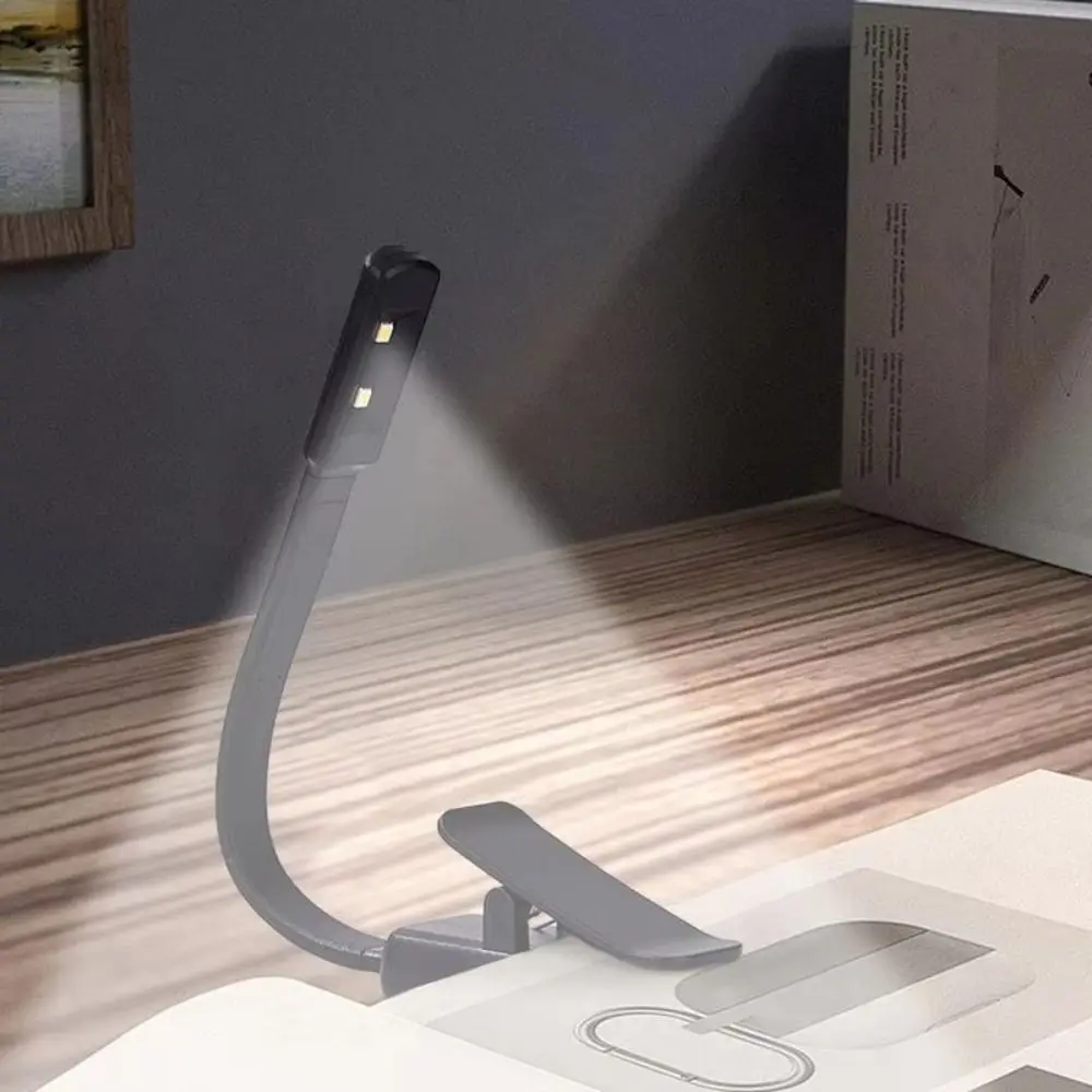 Portable Book Clip Lights Adjustable Brightness 3 Color Light Clamp Night Light Eye Protection Clip On Book