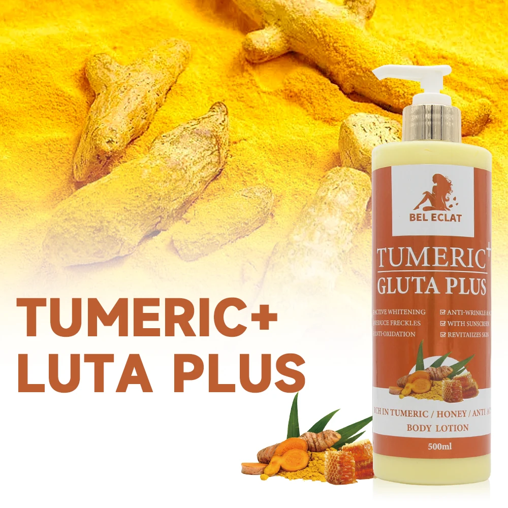 

Turmeric & Aloe Vera Body Lotion 500ml Remove Acne Relieve Skin Fade Pimple Marks Whitening Brightening Hydrating Smooth Skin