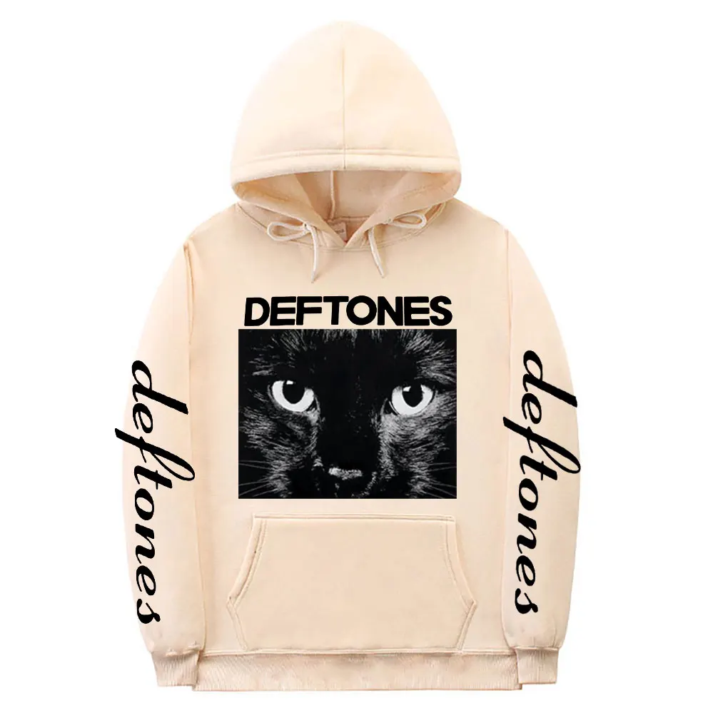 Deftones Printed Sports Casual Hoodie Men\'s Long Sleeve Hoodie Cat Pattern Men Harajuku Clothing Unisex Women\'s Long Sleeve Tops