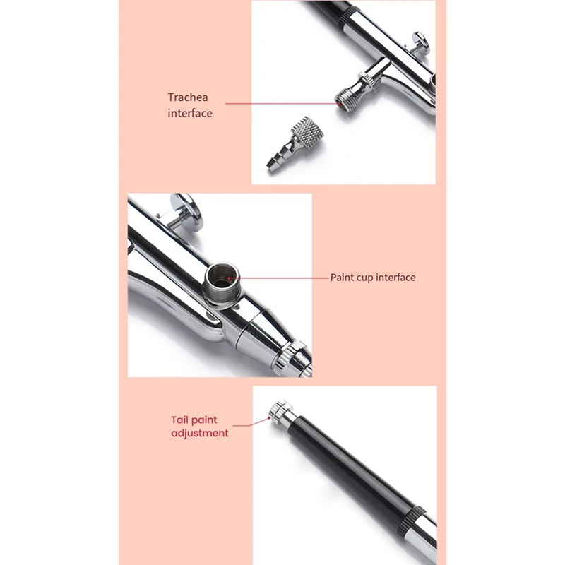 Набор аэрографонов двойного действия с сифоном 0,3 мм, набор распылителей с чашкой для жидкости 7Cc и 22Cc для художественного ремесла, рисования ногтей