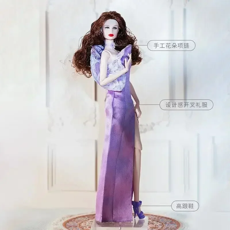 

Elegant Purple Evening Gown 30cm Doll Clothes for Barbie Dolls Accessories for Barbie Outfits Princess Wedding Party Dress 11.5"