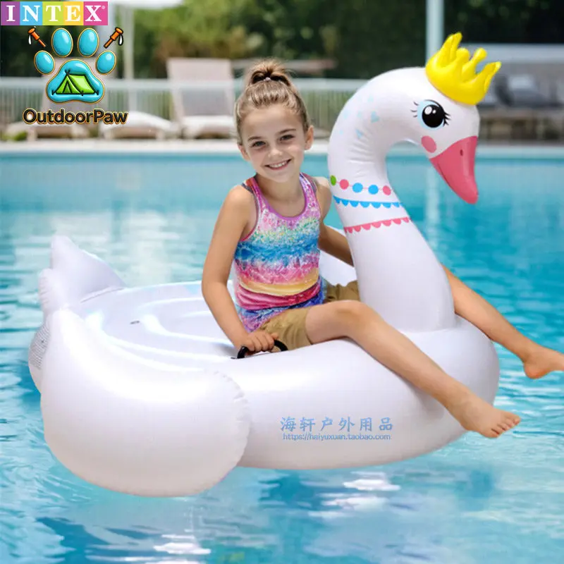 INTEX Swan Flamingo Water Inflatable Boat Mount Swimming Ring Adult Children's Pool Floating Toys