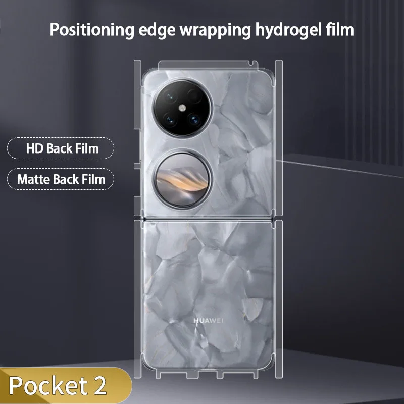 Full Cover Screen For Huawei Pocket 2 Positioning Wrap Edge Soft TPU Ultra Thin HD/Matte Scratch Repair Back Hydrogel Film