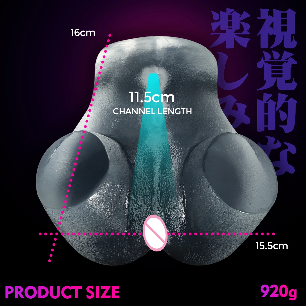 HESEKS Realistic Vagina Transparent Butt Real Pussy Anal Male Masturbator Artificial Silicone Big Butt Sex Doll Sex Toys for Men