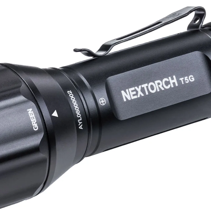 Nextorch T5G V2.0 Dual-light Flashlight,White/Green Lights, 1200 Lumens 18650 Battery, Remote Switch & Scope Mount, for Hunting