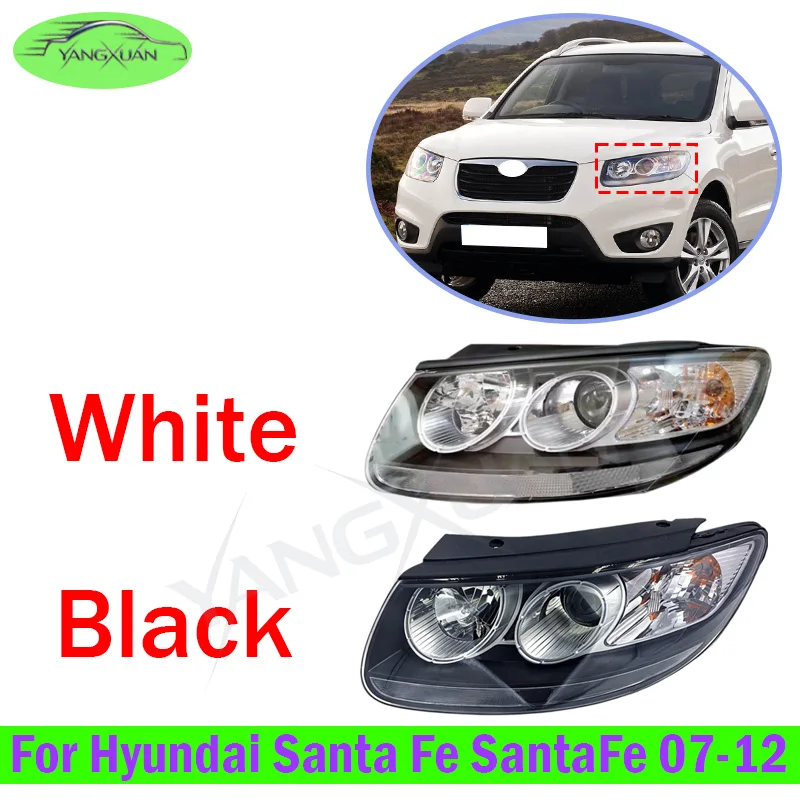 Halogen Front Bumper Headlight Headlamp Head Light Head Lamp Assembly For Hyundai Santa Fe SantaFe 07-12