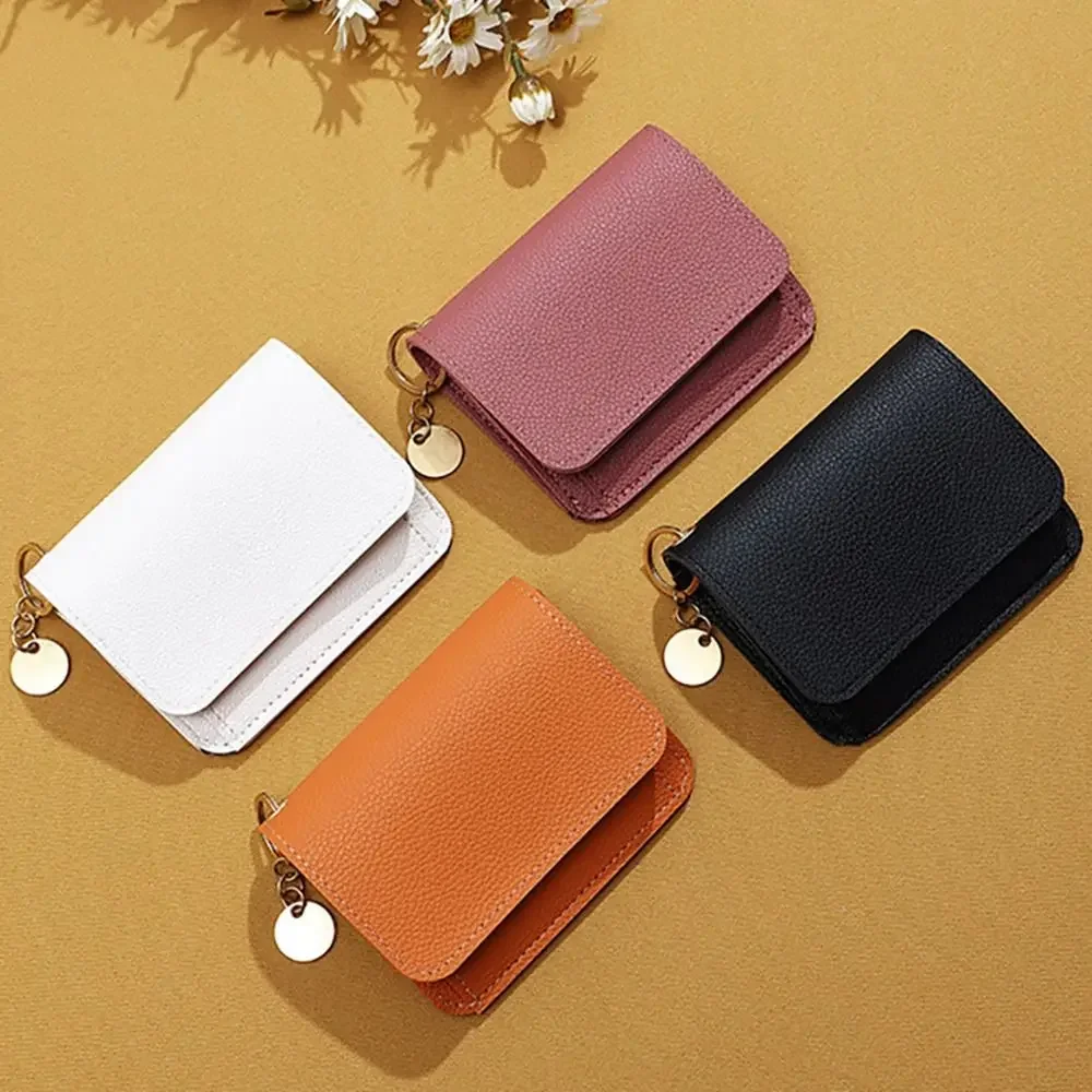 

Women Short Wallet Card Holder PU Leather Bifold Multi-purpose Zippered Purse Coin Purse Business Card Holder Money Clips