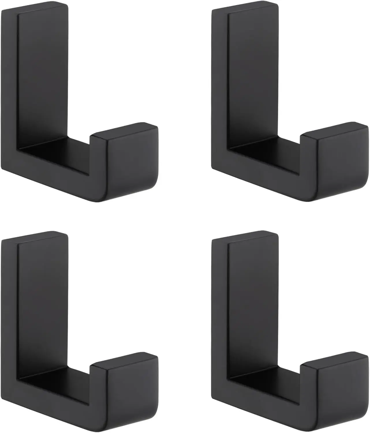 

4 Pack Matte Black SUS 304 Stainless Steel Towel Hooks, Wall Mounted Robe Coat Holder