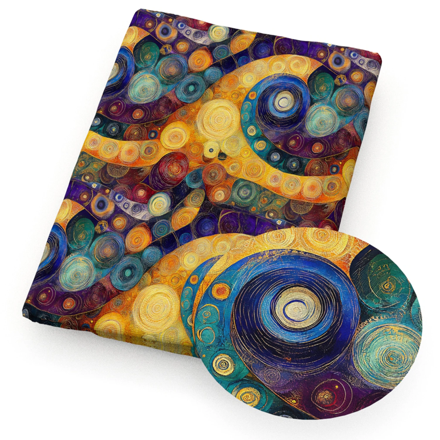 50x145cm Swirls Geometric Polyester Print Cloth for Tote Bags, Pillow Covers, Bows, DIY Craft Sewing  Cushions Crafts view 5